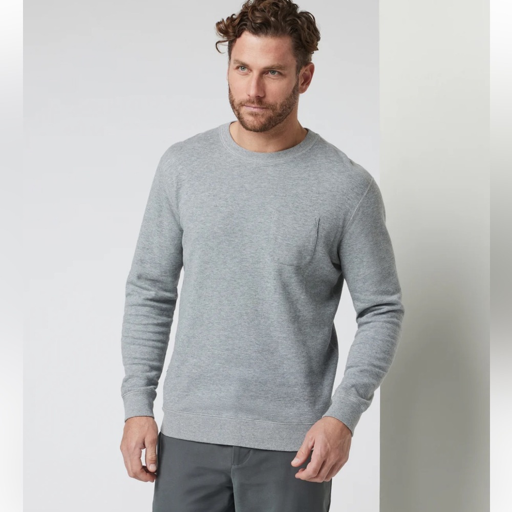 Vuori Men’s Jeffreys Pullover Shirt Side Zip Pocket Heathered Grey Size Large - Picture 12 of 12
